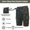 Men’s Flex Cargo Shorts with Elastic Waistband and Drawstring – Comfortable Fit with 6 Pockets and Stretch Fabric (S-2XL)